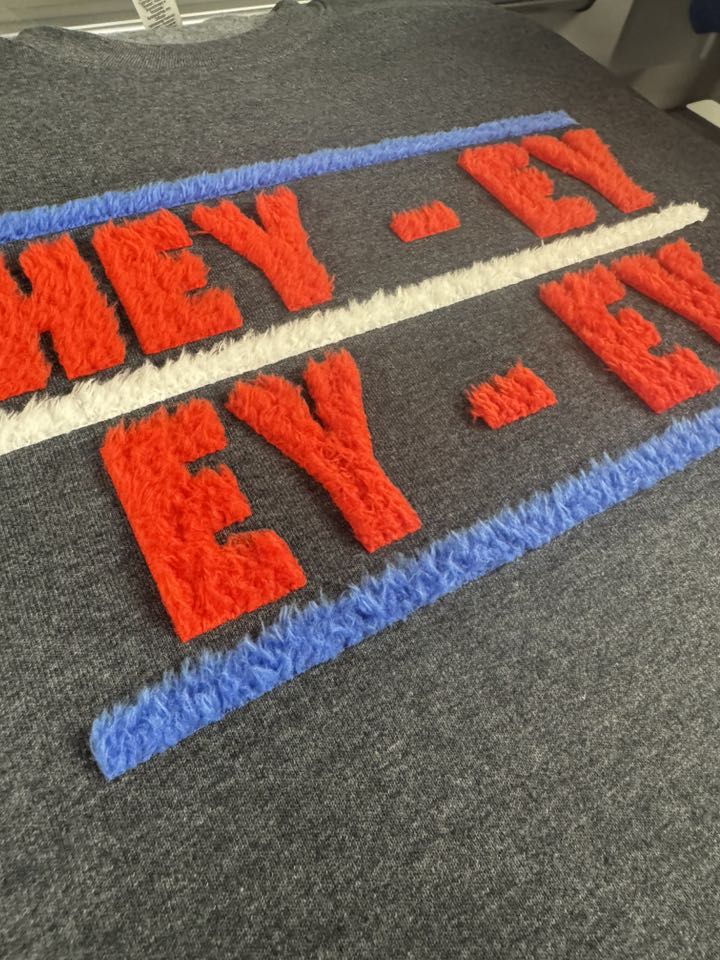 Hey Ey Ey Ey Fuzzy Patch Sweatshirt