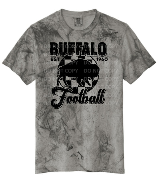 Buffalo Football - Black Dyed