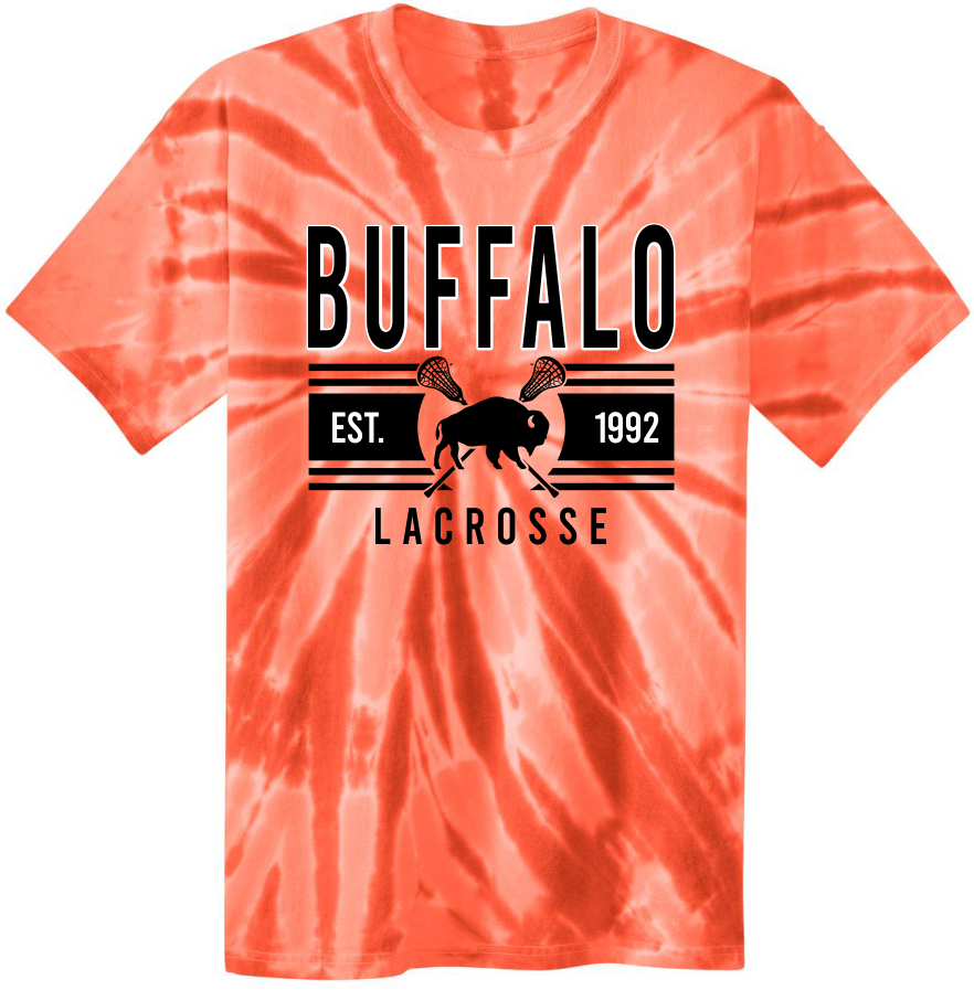 YOUTH Buffalo Lacrosse - Orange Tie Dye