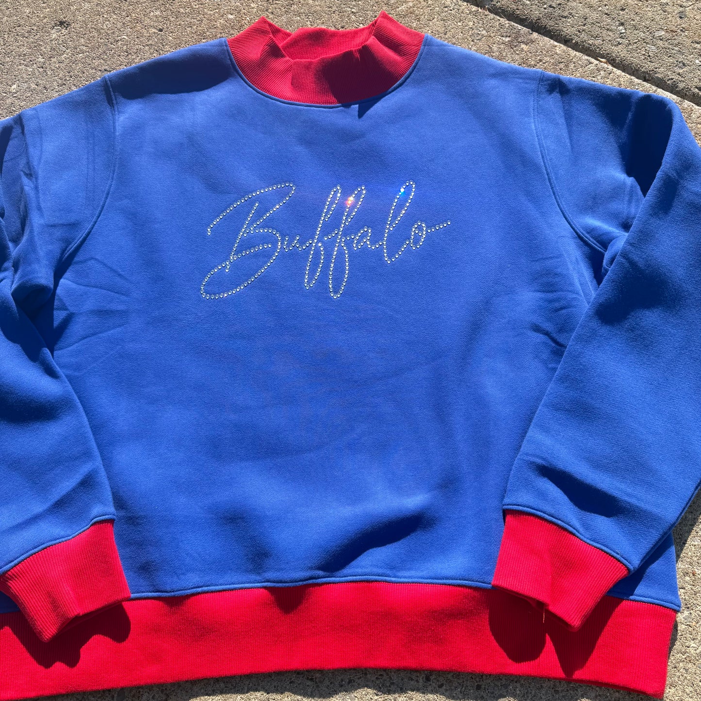 Rhinestone Mockneck Sweatshirt