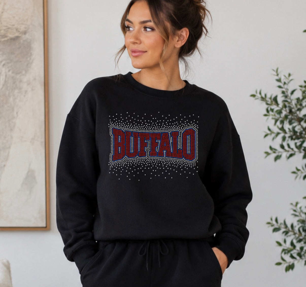 Buffalo Stretch Bling Crewneck