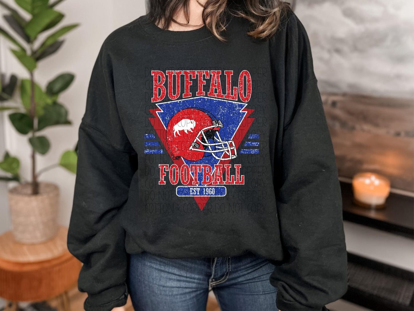 Vintage Buffalo Football Triangle