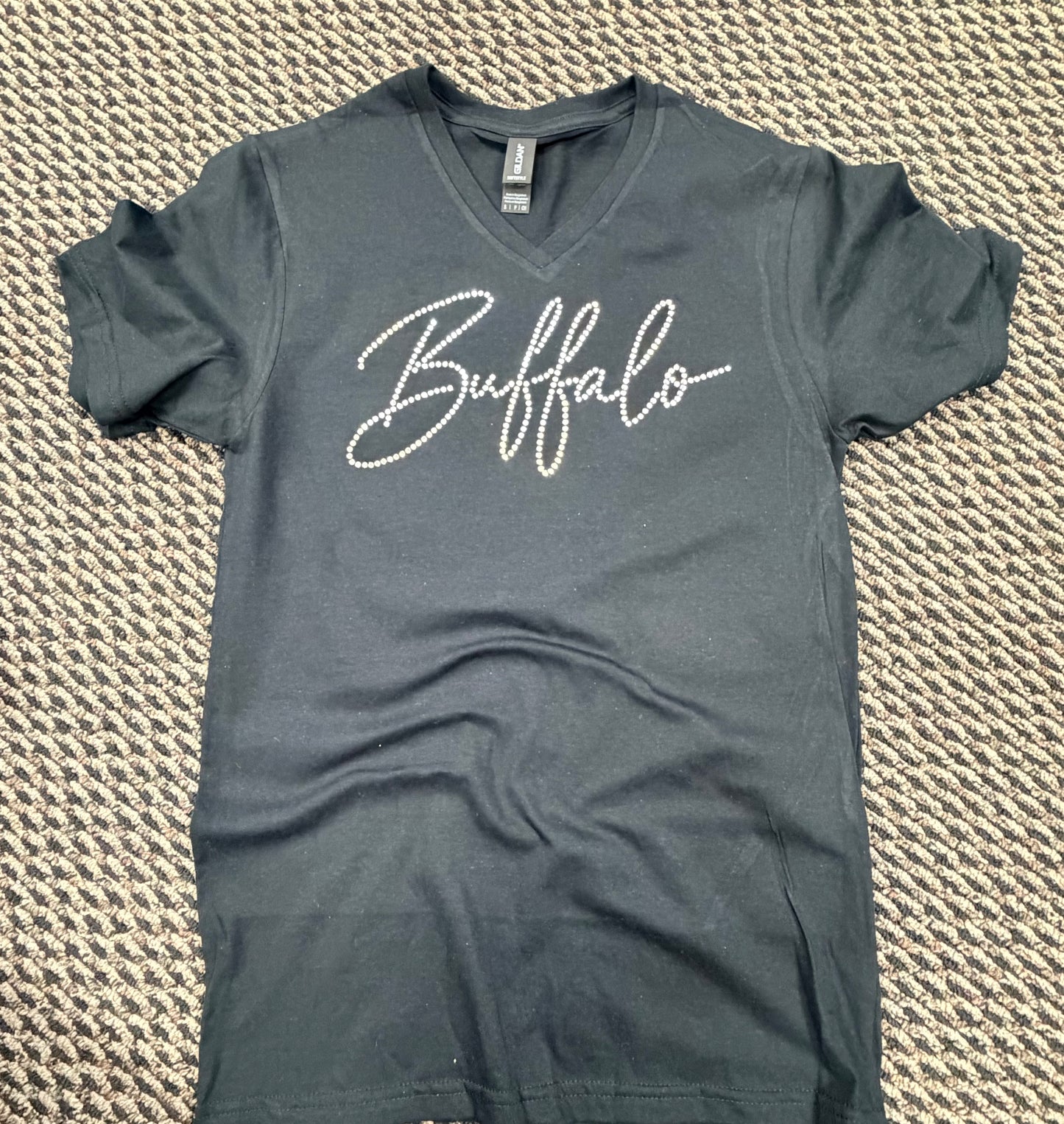 Buffalo Rhinestone V Neck